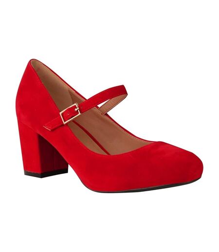 Chaussures Larges Mary Jane Araceli Femme Rouge Where´s That From