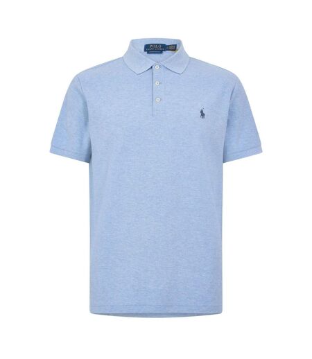 Polo Slim En Maille Homme Bleu Ralph Lauren