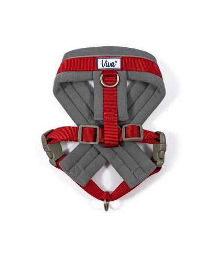 Viva padded dog harness mchest: 41cm-53cm red/grey Ancol