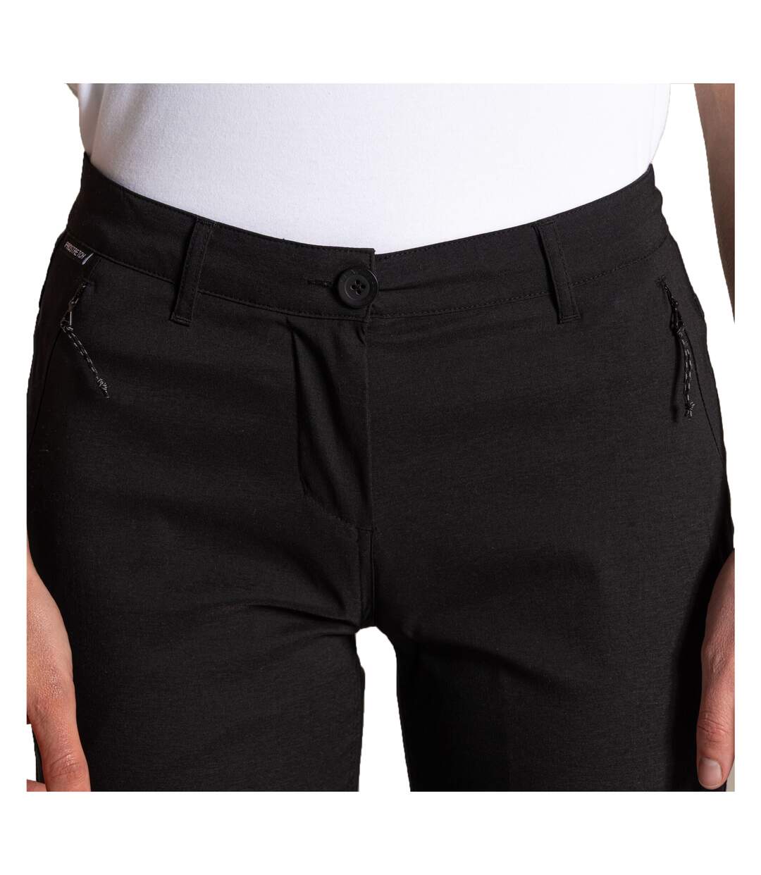 Pantalon Uni À Taille Mi-haute Kiwi Pro Femme Noir Craghoppers-4