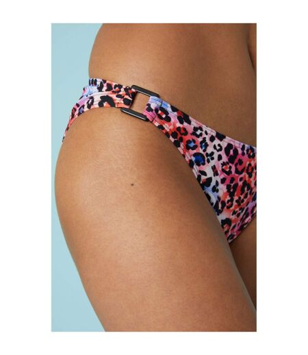 Gorgeous Womens/Ladies Animal Print Ring Detail Bikini Bottoms (Multicolored) - UTDH584