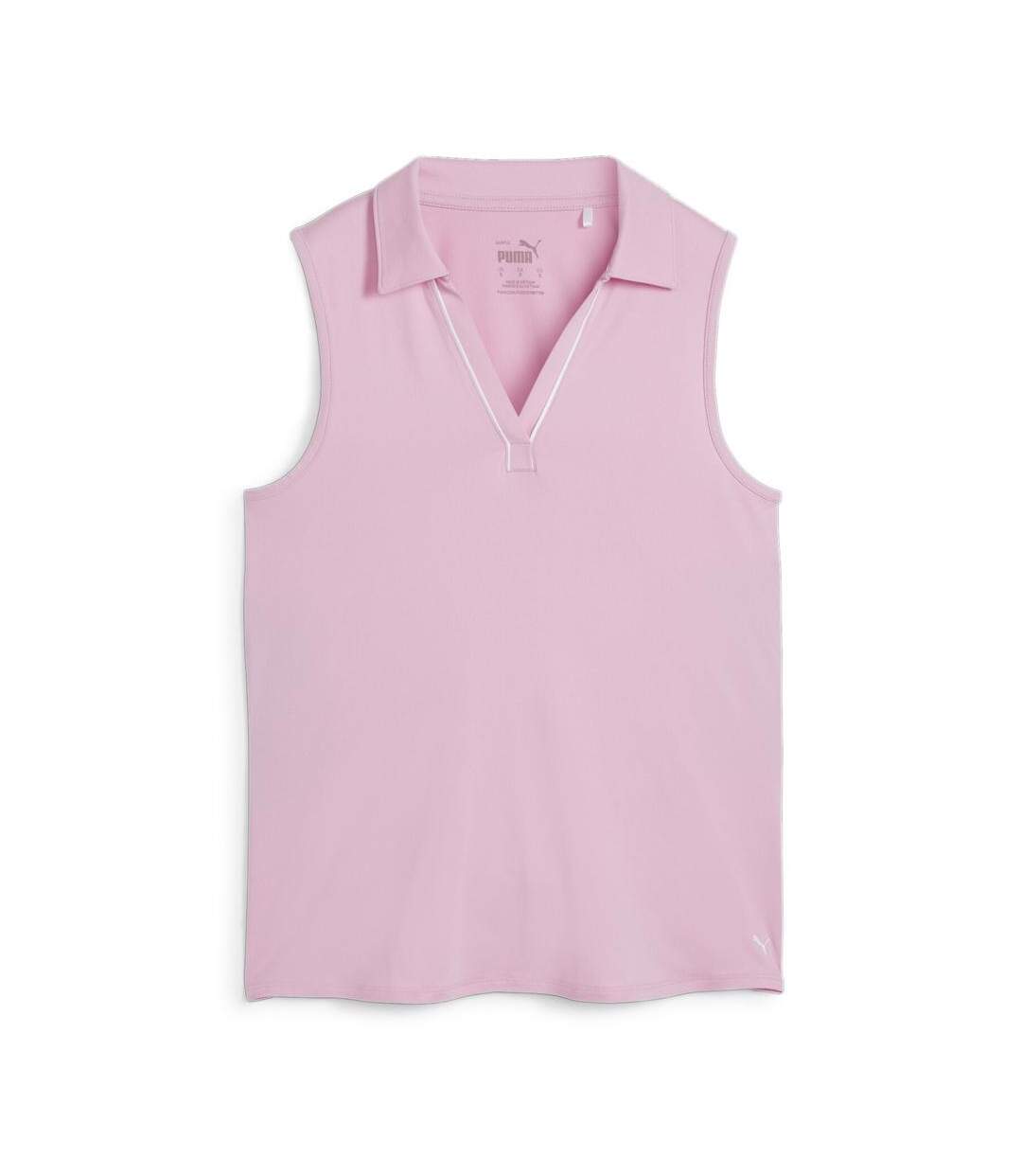 Polo golf rose femme puma cloudspun piped-1