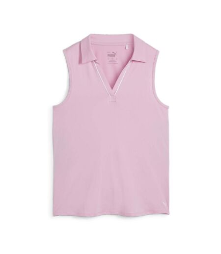 Polo golf rose femme puma cloudspun piped