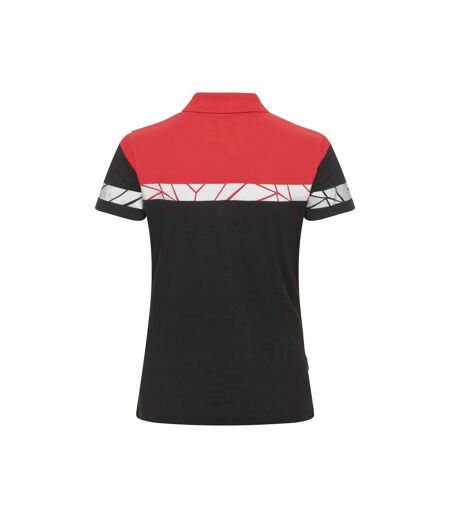 Polo Progression Femme Noir Rouge Projob