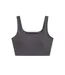 Womens/ladies Laurel Cropped Tank Top Charcoal Animal-1