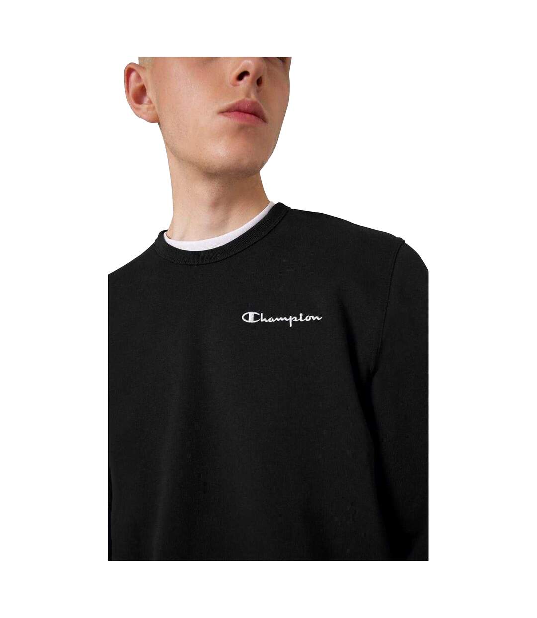 Mens Icons Fleece Sweatshirt Black Champion-4
