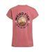 Womens/ladies sunset summit graphic back print t-shirt rosewood Weird Fish-2