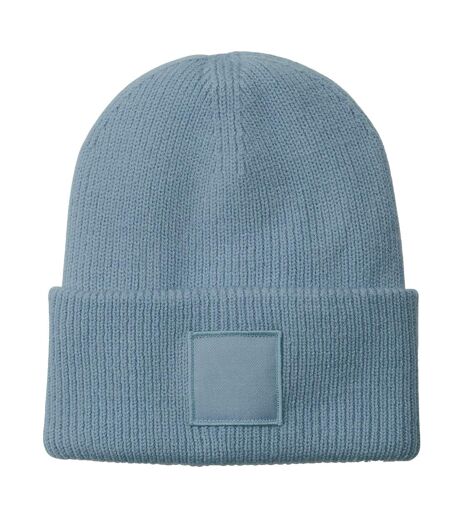 Tonal patch beanie dusty blue Beechfield