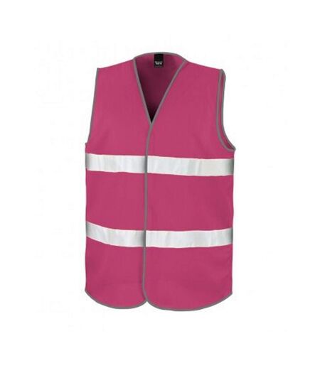 Result Adults Unisex Core Enhanced Vis Vest (Raspberry)