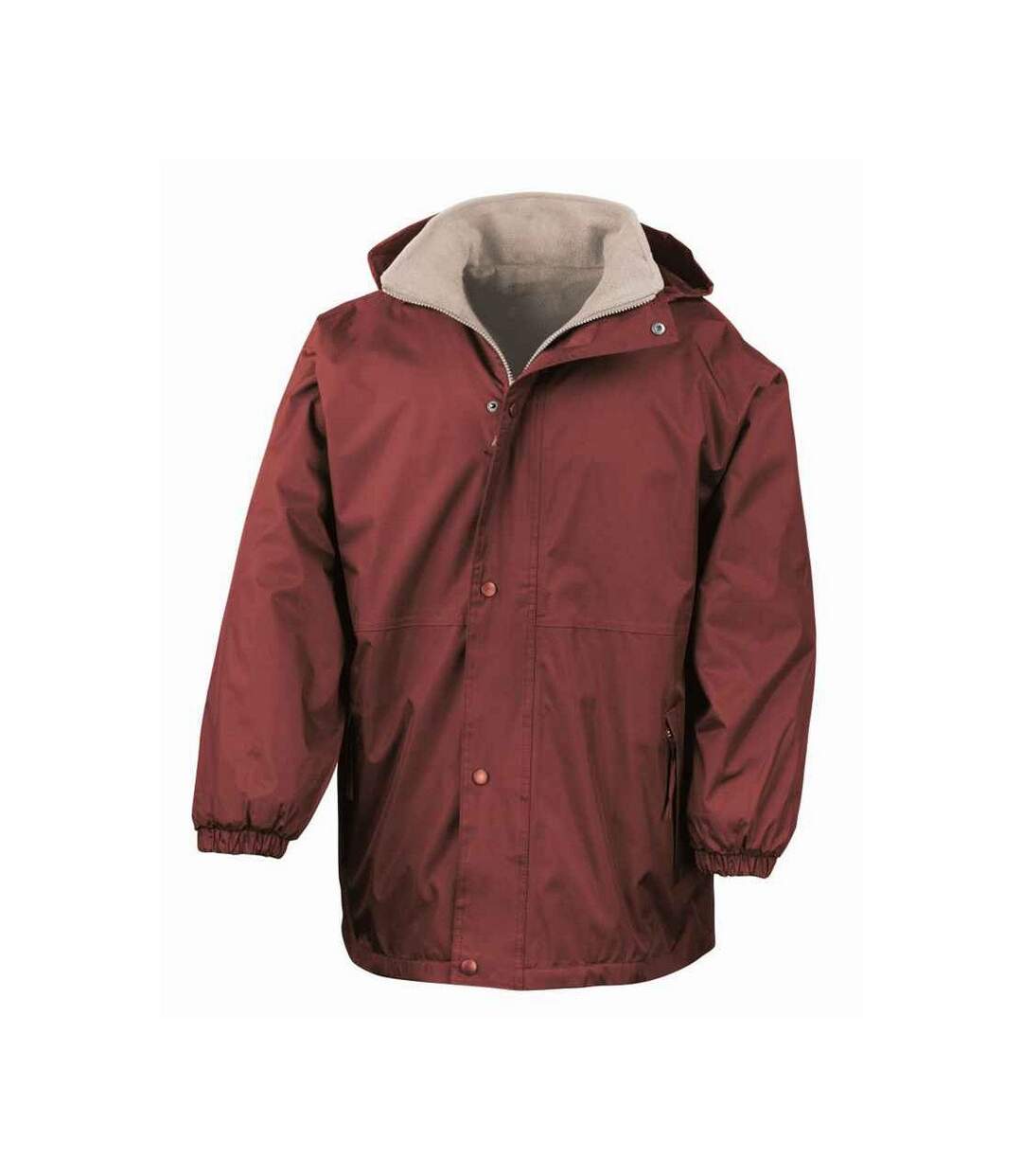 Veste imperméable homme bordeaux / brun-beige Result