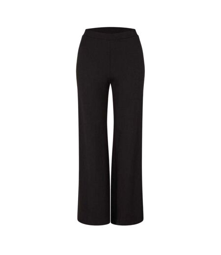 Womens/ladies Reyna Wide Leg Trousers Black Finery