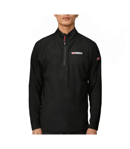 Veste polaire 1/4 de zip noir homme geographical norway men 233