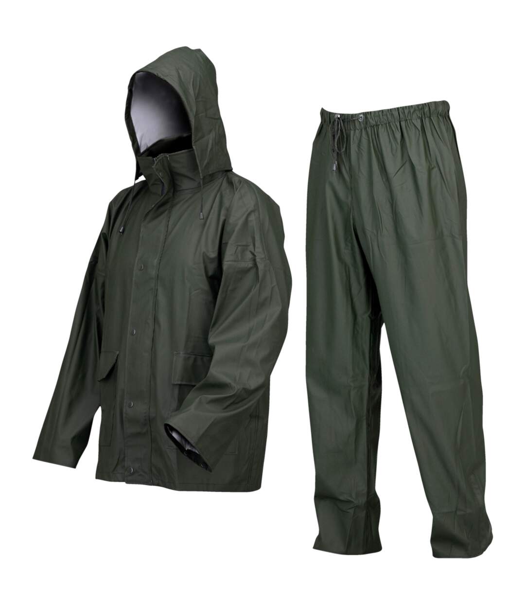 Ensemble de pluie PU/PVC vert