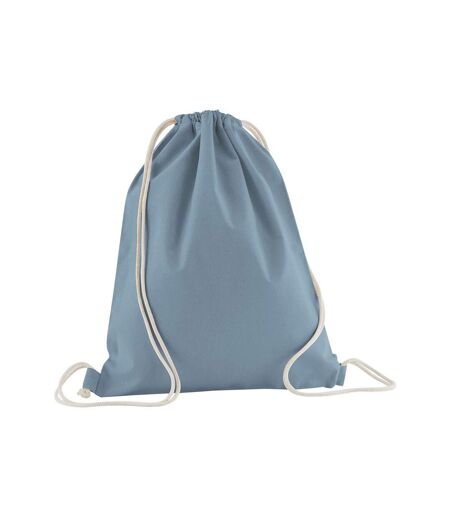 Organic Cotton Drawstring Bag One Size Dusty Blue Westford Mill