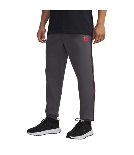 Mens Icon Fleece Tapered Joggers Castle Rock Red Under Armour