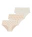 Lot de 3 culottes femme  en coton uni imprimé ceinture fine 2cm Pck49 Pierre Cardin-1