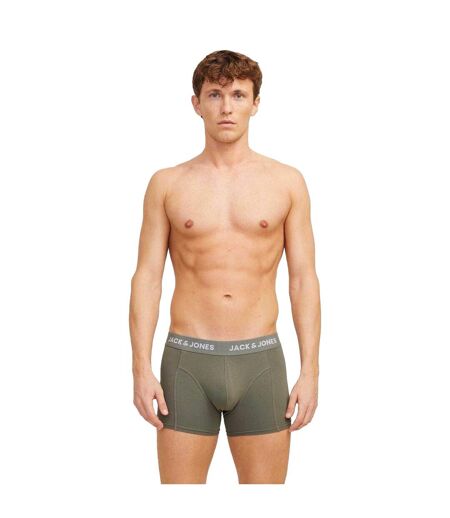 Lot De 3  Boxers Motif/style Uni Homme Gris Kaki Jack And Jones