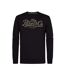Sweat noir/taupe homme petrol industries neck-1