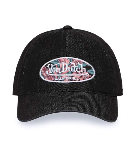 Casquette Dad Cap en coton avec écusson imprimé Denim Black Vondutch