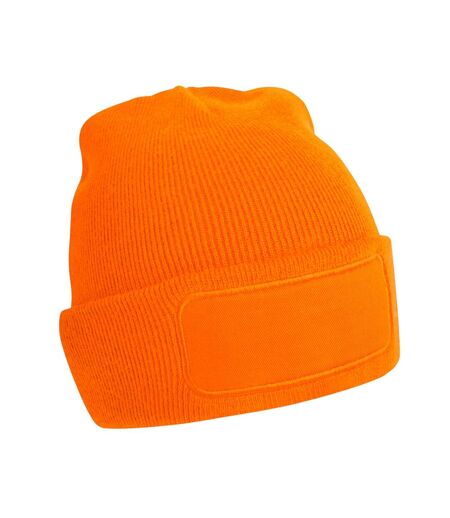 Unisex Adult Patch Beanie Orange Beechfield