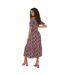 Womens/ladies Ditsy Print Tiered Petite Midi Dress Pink Dorothy Perkins-3