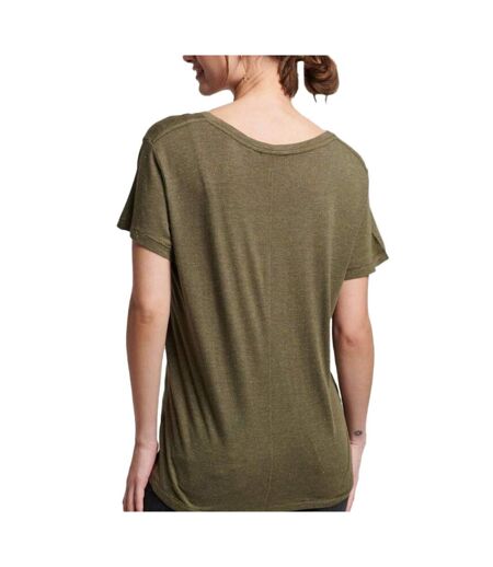 T-shirt kaki femme superdry studios - l