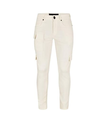 Mens Utility Denim Slim Jeans Off White Criminal Damage