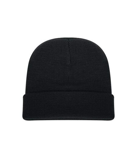 Bonnet tricoté avec revers mixte noir Absolute Apparel