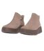Womens/ladies F-mode Suede Flatform Side Zip Ankle Boots Grey Fit Flop-3