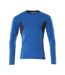 Mens Accelerate Long-sleeved T-shirt Azure Blue Dark Navy Mascot-1
