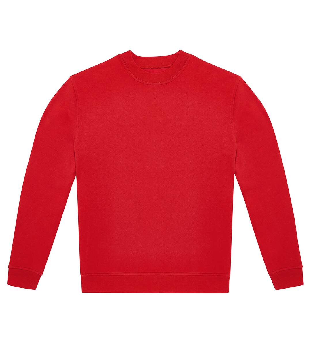 Unisex Adult Id.222 Crew Neck Sweatshirt Red B&C-1