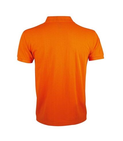 SOLs Mens Prime Pique Plain Short Sleeve Polo Shirt (Orange) - UTPC493