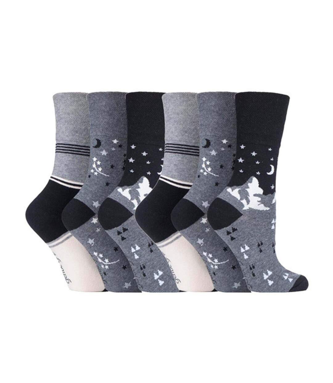 6 Paires Chaussettes Femme Coton sans Élastique-1
