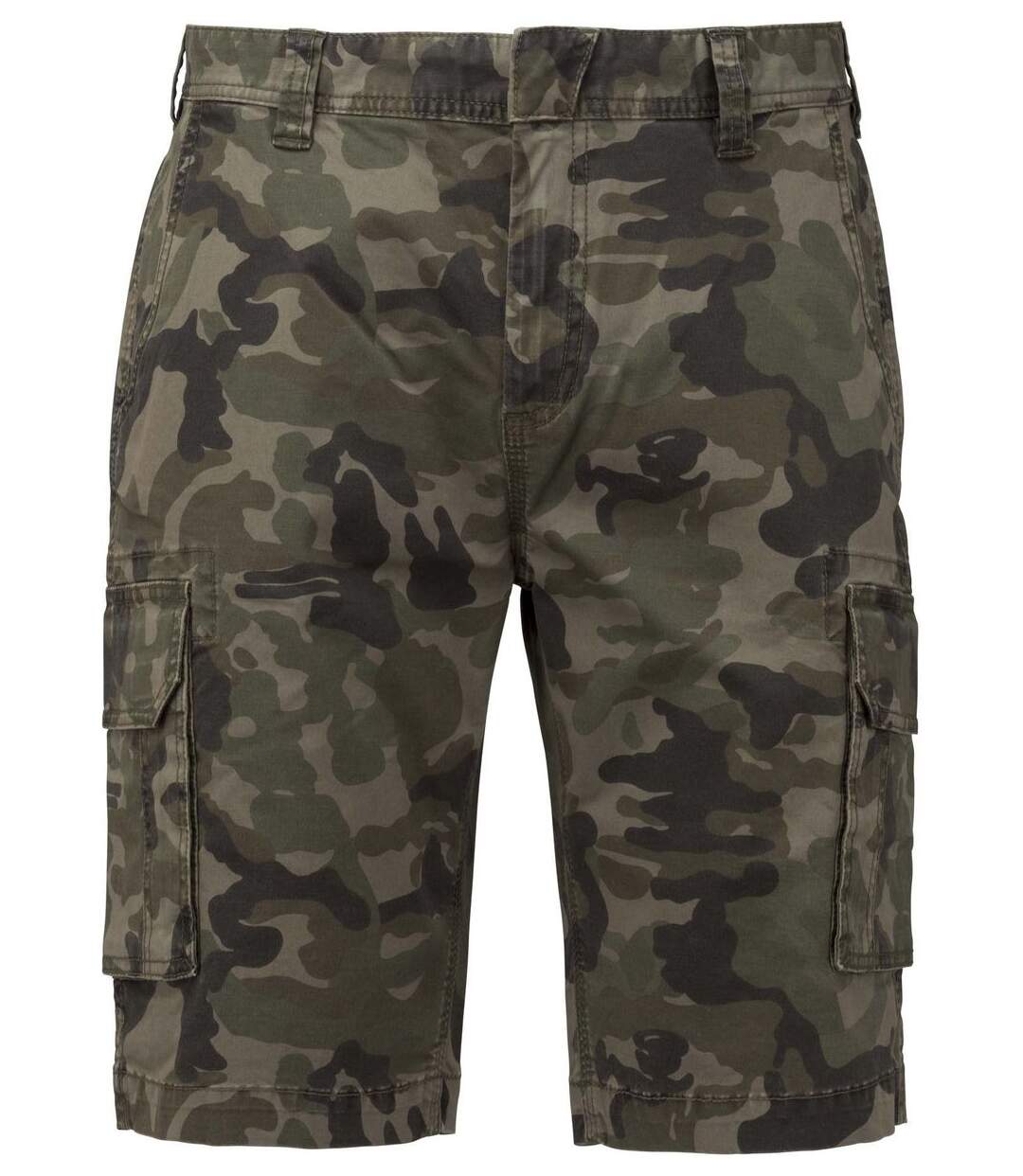 bermuda multipoches homme K754 - vert olive camouflage