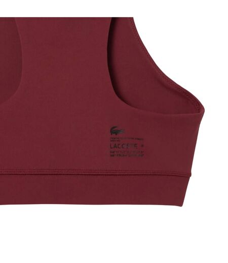 Brassière de sport femme bordeaux Lacoste
