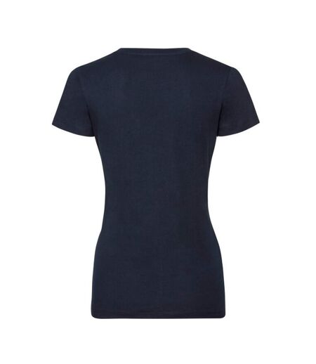 Womens/ladies short-sleeved t-shirt french navy Russell