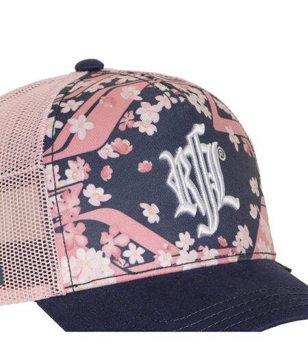 Casquette trucker imprimée filet logo brodé visière imprimée Hanami Rock'n Free Life