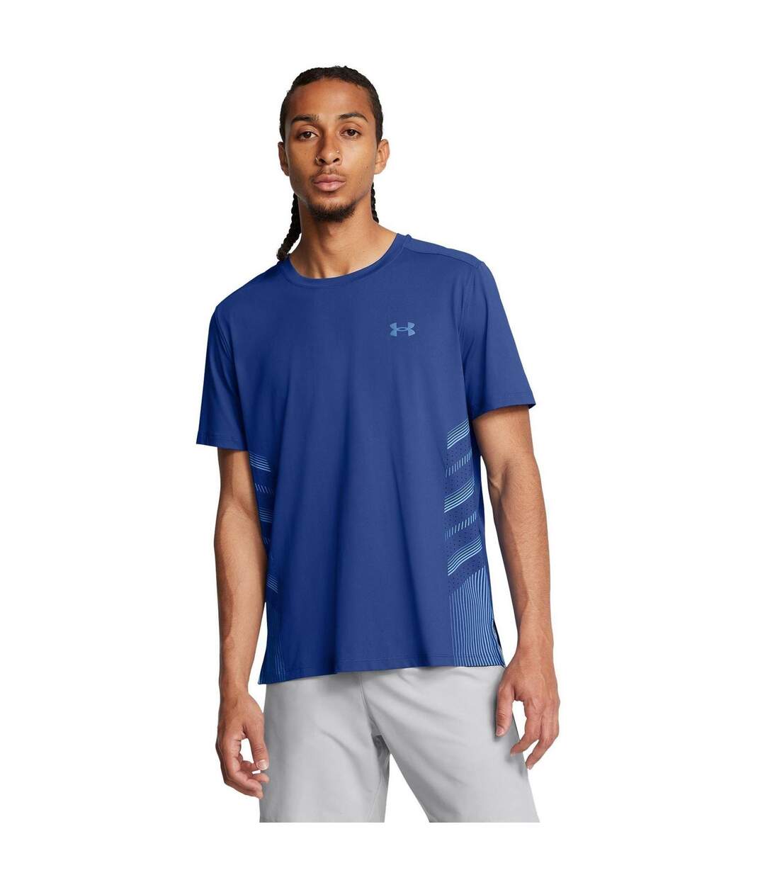 T-shirt Motif/style Imprimé Graphique Launch Elite Homme Bleu Under Armour-1