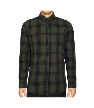 Chemise Noire/Kaki Homme Jack and Jones Chester - M