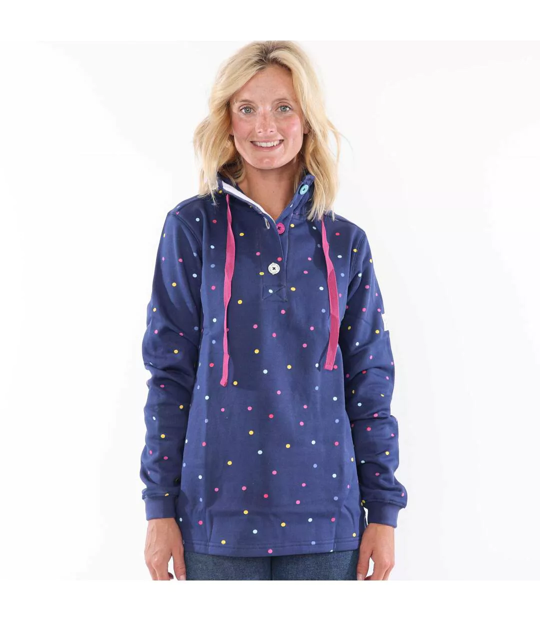 Sweat Motif/style À Pois Femme Lilas Foncé Lazy Jacks-2