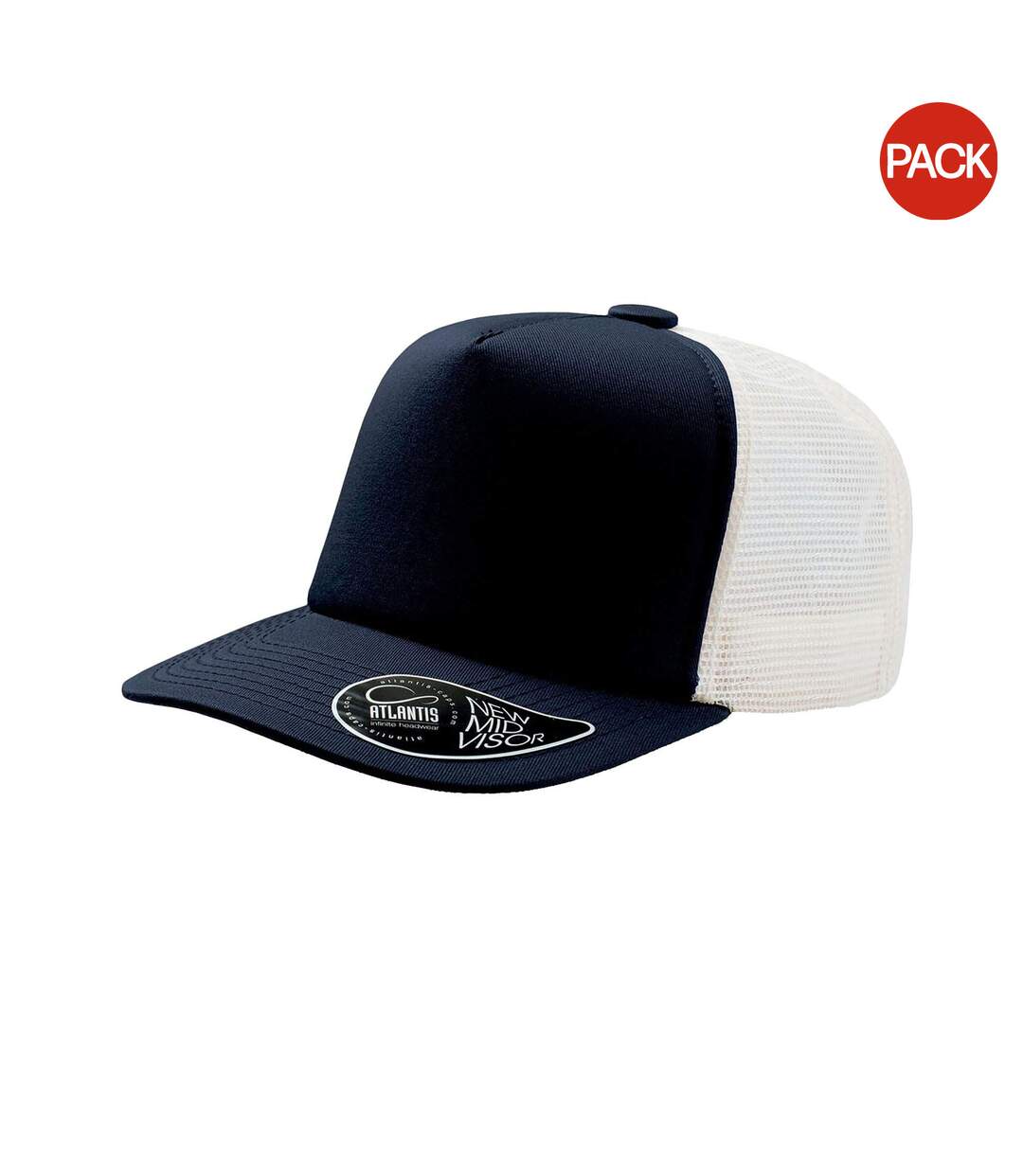 Lot De 2  Casquettes Trucker Record Adulte Bleu Marine Atlantis-1