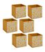 Lot de 6 boites de rangement FOLIA - L. 31 x l.31 x H. 31 cm - Jaune-1