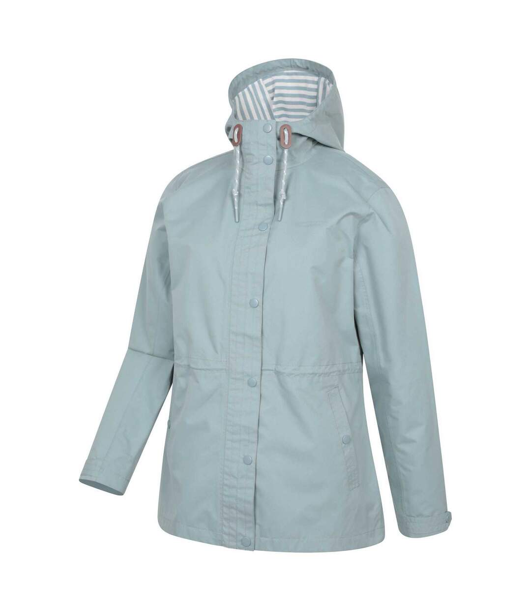 Womens/ladies coast waterproof jacket light teal Mountain Warehouse-4