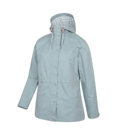 Womens/ladies coast waterproof jacket light teal Mountain Warehouse