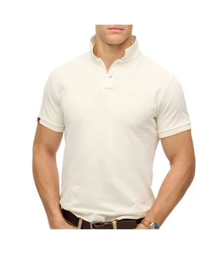 Polo blanc homme superdry vint destroy