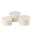 Lot de 3 Boîtes de Rangement Rondes Plates Vaughn 32cm Blanc-1