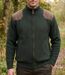 LEDERTYS EMPIEC — Veste zippée doublée polaire kaki : isolation thermique et renforts toile-1