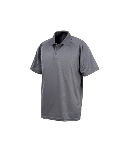 Spiro Impact Mens Performance Aircool Polo T-Shirt (Gray)