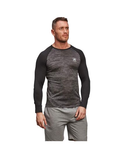 T-shirt performance à manches longues pour hommes noir Raging Bull