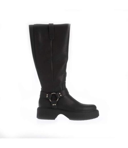 Womens/ladies becca platform knee-high boots black Rocket Dog